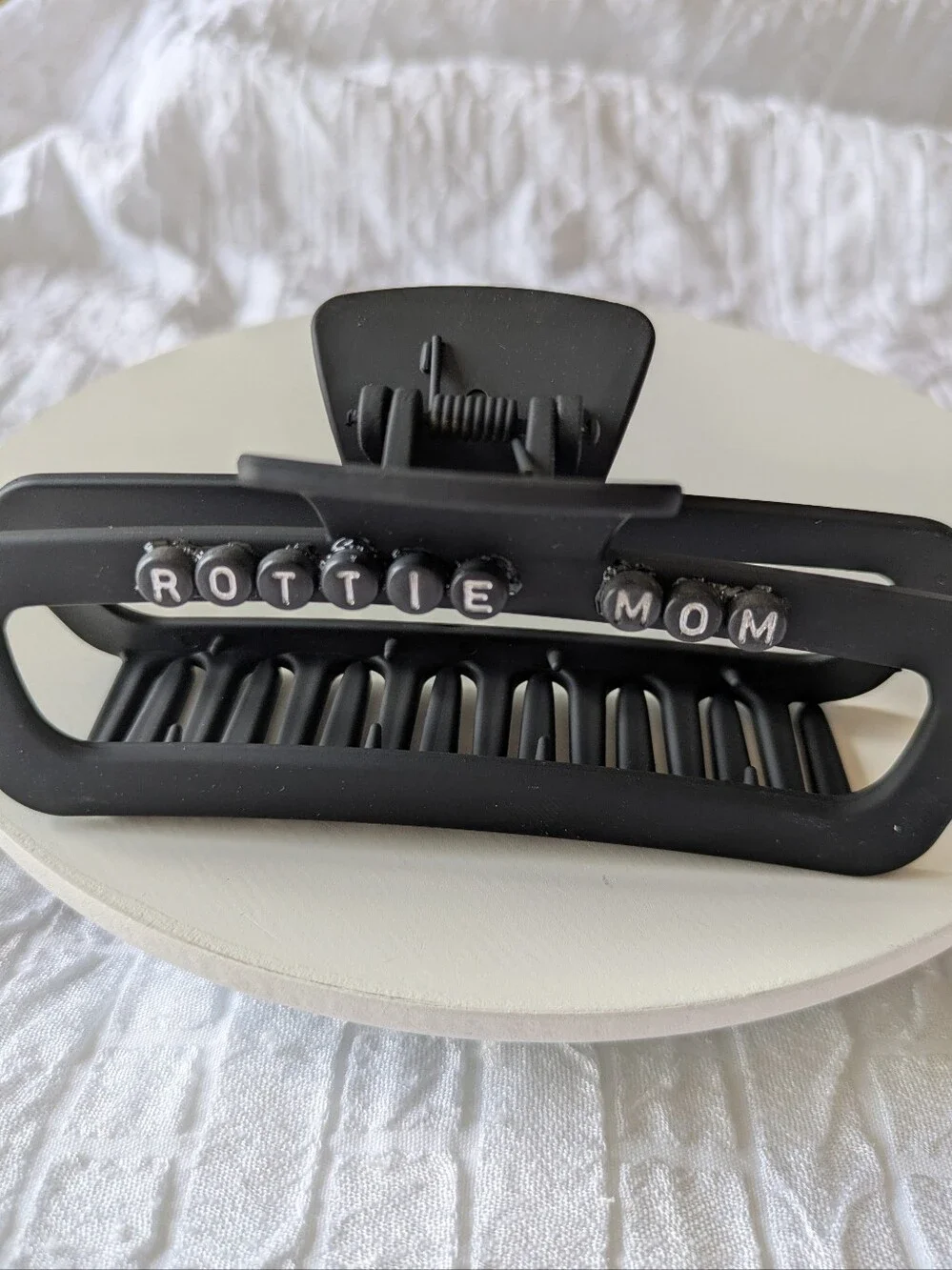 Rottie Mom Dog Mom Hair Clip Vlaw Style Handcrafted | NWT